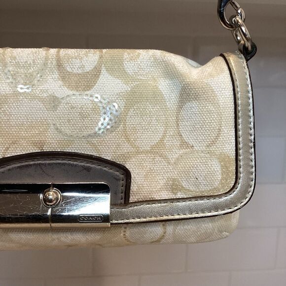 Coach  Kristen Envelope Flap Sequined Signature Logo Mini Bag - Picture 3 of 15